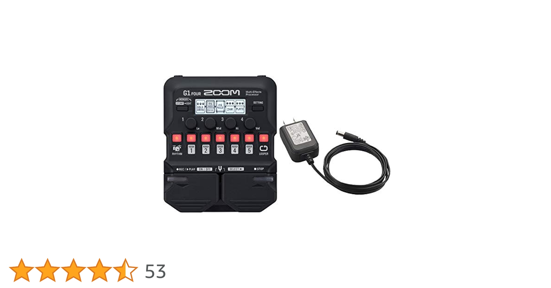 ZOOM G1 FOUR マルチエフェクトプロセッサー、純正ACアダプター Amazon | 【純正ACアダプター付】ZOOM ズーム ギター用マルチ
