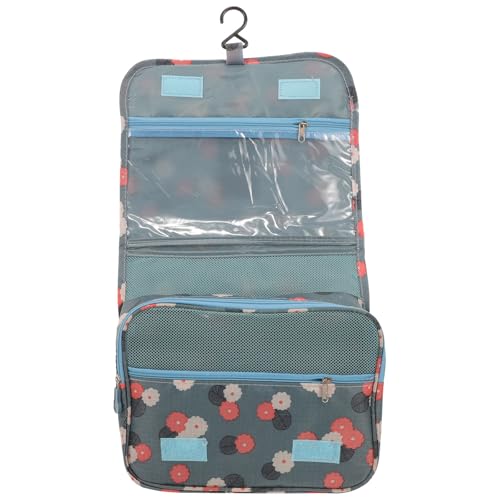 FIXOSHEE Bolsa de Aseo Colgante Portátil para Mujer Neceser de Viaje con Cremallera Resistente Organizador Práctico y Duradero para Cosméticos y Artículos de Higiene Diseño Plegable con