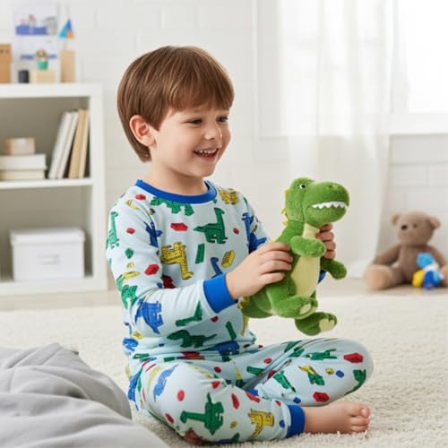 Image of PATPAT Toddler & Kids Pajama Sets with Bamboo Viscose, Snug Fit Pjs for Girls, All-Season Comfort Sleepwear, Ages 2-12 Years