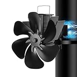 cheminée suspendue focus 【Mises à niveau 6 grandes pales】Notre ventilateur de poêle à fonctionnement thermique a 6 grandes pales, ce qui permet au ventilateur de fournir un courant thermique plus important, de sorte qu'il diffuse la chaleur du poêle plus efficacement et augmente rapidement la température de votre pièce.