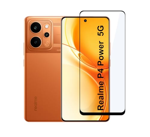 Image of CEDO Tempered Glass for Realme P4 Power (5G) | Screen Protector Full HD Quality Tempered Glass Anti-Scratch Edge to Edge Coverage with Easy Installation Kit (Black)