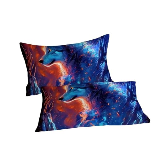 Housse de couette loup zippée 200x200 pour lit double sans plis - 7