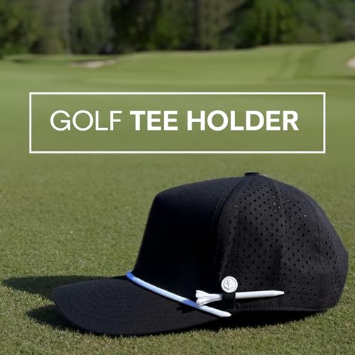 Image of ANKOR Performance Golf Rope Hat - UPF 50 Water Resistant Lightweight Thermoflex Snapback, Men's Hat Golf Tee Design Holder