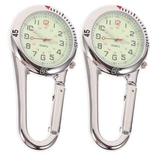 Montre à quartz avec mousqueton Lurrose lot de 2 pièces en alliage robuste