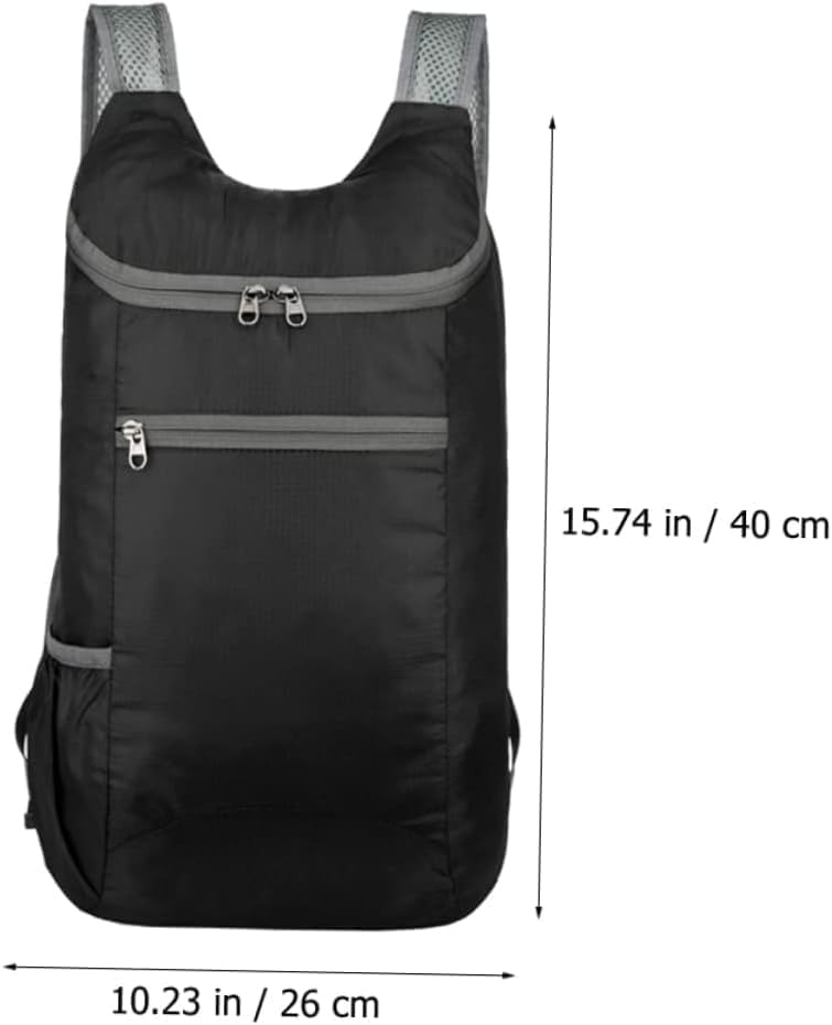 Mochila plegable de gran capacidad gris miniatura 2