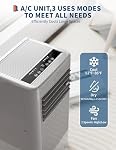 IDEALHOUSE 3-in-1 Portable Air Conditioner, 10,000 BTU, Quiet 50dB AC Unit with Cooling, Fan & Dehumidifier, Remote, 24H Timer, Easy Window Kit, Cools Up to 450 Sq.Ft – Ideal for Bedroom, Office, Home