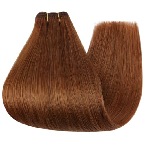 Image of Full Shine 22 Inch Sew In Weft Hair Extensions 105G Copper Remy Hair