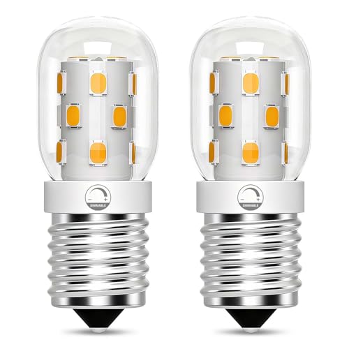 WAXP Microwave LED Light Bulb Under Hood 3W 300LM 30W Equivalent E17 Dimmable Bulb for Range Hood 3000K Warm White 2 Pack