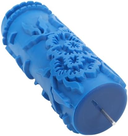Texture Roller Patterned Paint Roller for Wall Decoration 5 Inch Classic Floral Embossing Texture Rubber Roller Decorative Art Texture Roller Tool 075Y