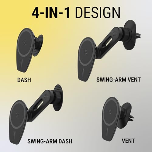 Scosche MPMSODVM-SP MagicMount Pro MS 4-in-1 Magnetic Dashboard/Windshield/Vent Car Mount with Adjustable Swing-Arm, Cell Phone Holder, Compatible with iPhone 16/15/14/13/12 Series and MagSafe Case by Scosche - Used condition - Image 3