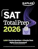 SAT Total Prep 2026: Includes 4 Full Length Practice Tests, 1,100+ Practice Questions + 1 Year Access to Online Quizzes and Video Lessons and Tutorials (Kaplan Test Prep)