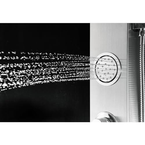 Blue Ocean Stainless Steel SPS88213 Retro-Fit Shower Panel with Rainfall Shower Head, Body Nozzles, and Handheld Shower Head - Thumbnail 4