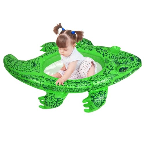 Alligator – Bouée gonflable en forme de crocodile de 61 cm pour enfants | Flotteur de piscine en PVC sûr et pour garçons