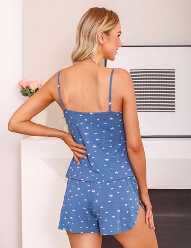 Image of Senert Sexy Pajamas for Women Sleepwear Sexy Lingerie V Neck Pjs Cami Shorts Set Nightwear S-XXL