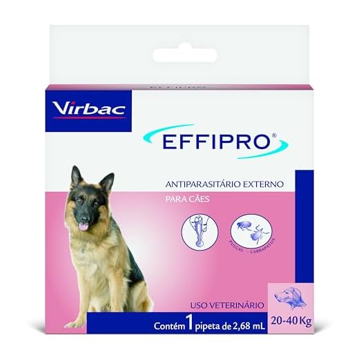 Antipulgas Virbac Effipro para Cães de 20 a 40kg - 1 pipeta com 2,68mL