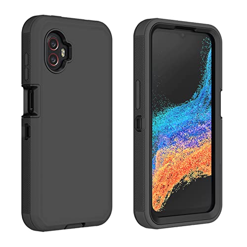 for Samsung Galaxy XCover6 Pro Case Heavy Duty Bumper Case Flexbile TPU Hard PC Shockproof Dustproof 3 in 1 Phone Cover for Samsung Galaxy XCover 6 Pro (Black)