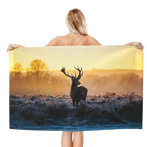 Serviette de bain séchage rapide en microfibre anti odeur cerf - 3