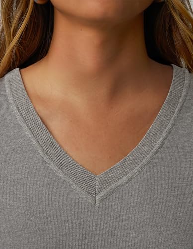 Image of GKBK Women's Sweaters 2026 Fall Fashion Lightweight Classic V Neck Business Casual Outfits Long Sleeve Knit Pullover Tops