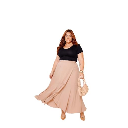 Saia Envelope Longa Transpassada Parêo Plus Size