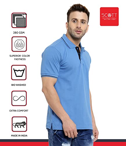Image of Scott International Men's Cotton Regular Fit Polo Tshirt