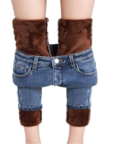 Ladies Jeans Jeans With Warm Inside Fleece Lined Jeans Built In