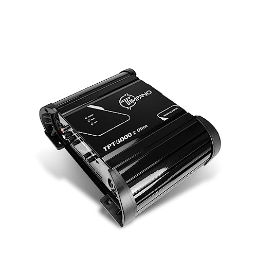 Image of Timpano TPT-3000 2 Ohm Compact Amplifier 3000 Watts, 1 Channel, Full Range Amp Class D for The Installation of Car Speakers, Loudspeakers, Drivers and Tweeters on Car Audio Systems