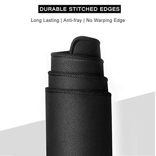 Auhoahsil Mouse Pad, Round Marble Theme Anti-Slip Rubber Mousepad With Durable Stitched Edges For Gaming Office Laptop Computer Men Women Kids, Cute Custom Design, 8.7 X 8.7 In, Pretty Black Marble #TOP5