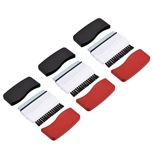 sourcing map 3 Stück Computer Bildschirmreiniger Doppelkopf Tastatur Reinigungsbürste für Laptop Rot Schwarz
