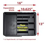Officemate Recycled Expandable Drawer Tray, 10 3/8 W - 16 W, Black (26372) - Image 5