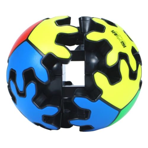 Image of QiYi Gear Ball 2x2 Tiled Speed Cube | Spherical Cogwheel Gear Mechanism Puzzle | Durable Stickerless Tiled Design, 68mm Circular 2x2x2 Brain Teaser Puzzle