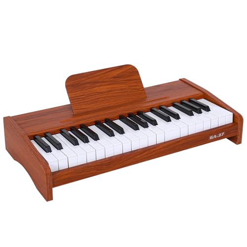 Kids Piano Keyboard, 37 Keys Digital Piano for Children, Toddler Music Educational Instrument Toy, Wood Piano for Toddlers Girls Boys