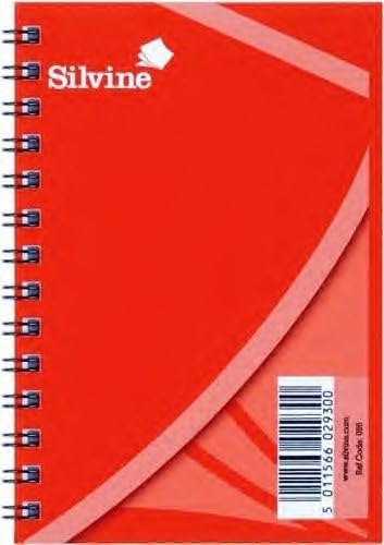 Pack of 12 - Silvine Spiral Feint Note Book 5" X 3" 36 Pages