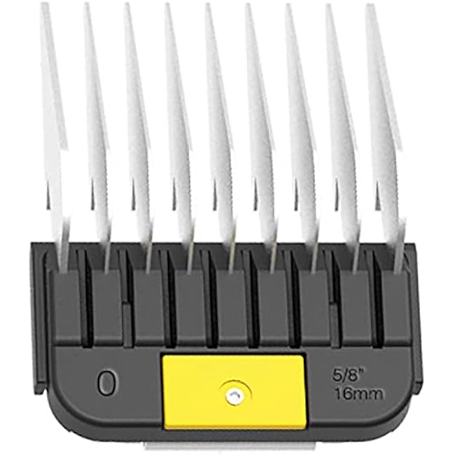 WAHL Professional Animal Stainless Steel Attachment Guide Comb Detachable Blade Pet Clippers - #0, 5/8 Inch Cut Length (3375-100), Yellow-iwowMJ9T