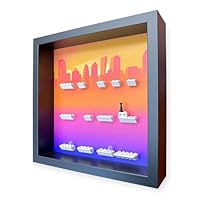 Frame Punk Minifigure Display Case - for LEGO Spider-Man Across the Spider-Verse Series 71050 - Dust Protection - Wall Mount or Free Stand - Black Frame