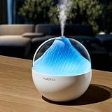 Umidificatore per paesaggio vulcano, 500 ml, silenzioso, da scrivania, con luce notturna, per camera da letto, casa, mini dispositivo di raffreddamento portatile ricaricabile per ufficio e auto