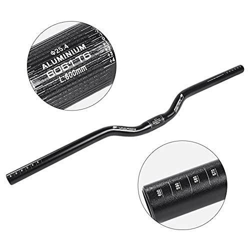 Aluminum Alloy 600Mm Road Bike Handlebar Mountain Bike Handlebar Mtb Riser Bars 25.4Mm Bicycle Accessory Part #TOP1
