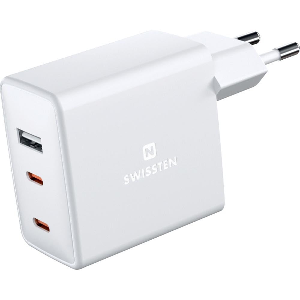 Swissten GAN Travel Charger 2 x USB-C/USB / 70 W