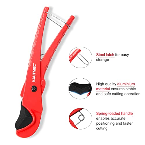 Hautmec Pex Pipe And Tubing Cutter For Cutting 36Mm Pvc, Cpvc, Ppr, Pex, Rubber Hose And Plumbing Pipes, Ideal For Home Work, Handymen And Plumbers Ht0256-Tc #TOP2