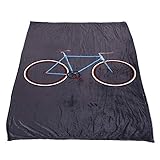 Pet Dog Soft Warm Blanket, Air Conditioner Mat, Bicycle Pattern, Multiple Sizes - Double - Sided Flannel, Machine Washable, Comfortable for Cats and Puppies