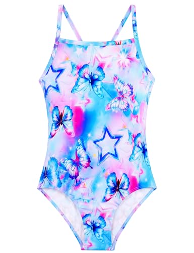 Image of Girls Swimsuits One-Piece Bathing Suits Multicolor Kids Sport Summer Beach Swimwear for 2-10 Years Old