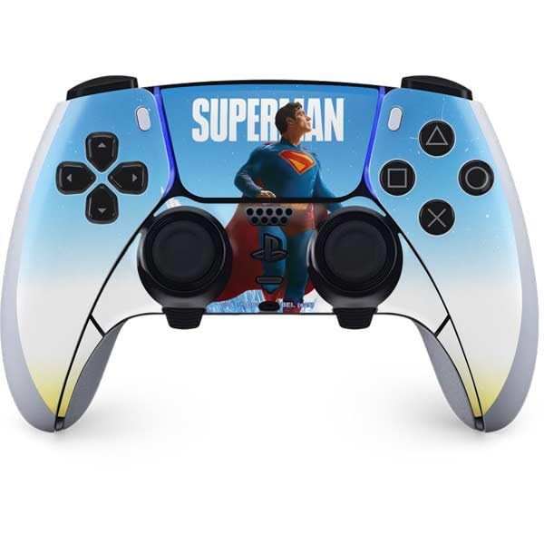 Skinit Decal Gaming Skin Compatible with PS5 DualSense Edge Pro Controller - Officially Licensed Superman 2025 Fortress of Solitude Classic Rise Design