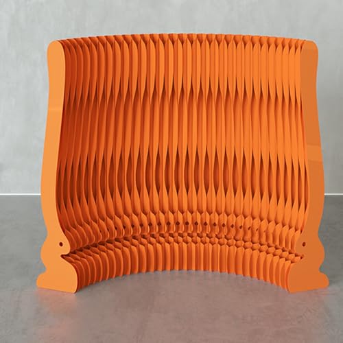 DEOPXF 発光区切り ペーパーパーテーション 紙製の間仕切り 環境に優しい紙 六角形のハニカム構造 安定していて変形しにくい 暖色のライトストリップを内蔵 ペーパー屏風 ペーパーウォール 自由に曲げたり伸ばしたりできる 折りたたみ収納 軽量易携(オレン