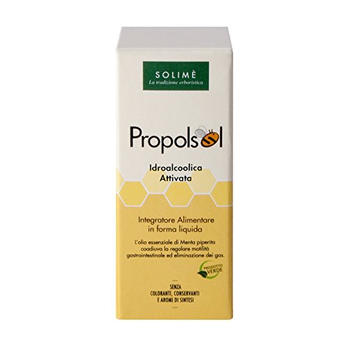 Propolsol Integratore liquido idroalcolico al 30% a base di Propoli attivato con Tea Tree, Timo e Menta - Prodotto erboristico made in Italy