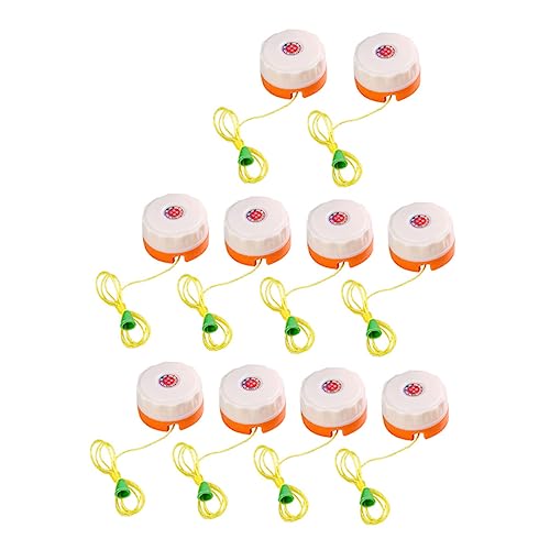 DOITOOL 10 Piezas Interruptor de cuerda lámpara de pared inalámbrica luces inalámbricas para pared luz ámbar cafetera bar lampara pared plafón tirón ligero luz de pared el plastico Orange