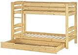 Etagenbett für Kinder Erst-Holz® Kinder Etagenbett Kiefer Massivholz Stockbett 90x200 Hochbett Rollroste Bettkasten 60.10-09 S1