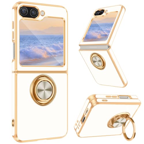 Coque antichoc Galaxy Z Flip 6 en TPU souple avec bague de maintien magnétique