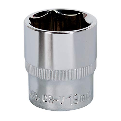 Sealey Sp3819 Walldrive Socket 19Mm 3/8Sq Drive Fully Polished