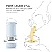 Ideus Soup Thermo with Foldable Spoon and Bowl 20oz, All-in-one Insulated Bento Lunchbox Stainless Steel Leakproof Portable Soup Container Vacuum Thermal Food Jar for Lunch (Light Blue)