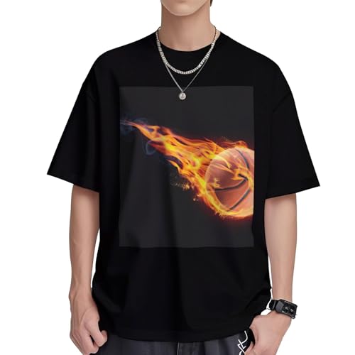 T-shirt basketball en coton respirant coupe tunique ample