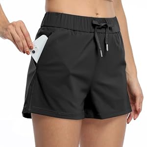 Willit Women’s Athletic Running Shorts Yoga Lounge Active Hiking Shorts Comfy Lightweight with Pockets 2.5″